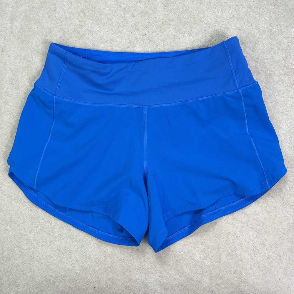 Lululemon Hotty Hot Shorts Women's 2 Blue Lined Athleisure 3.5" Gym Workout
